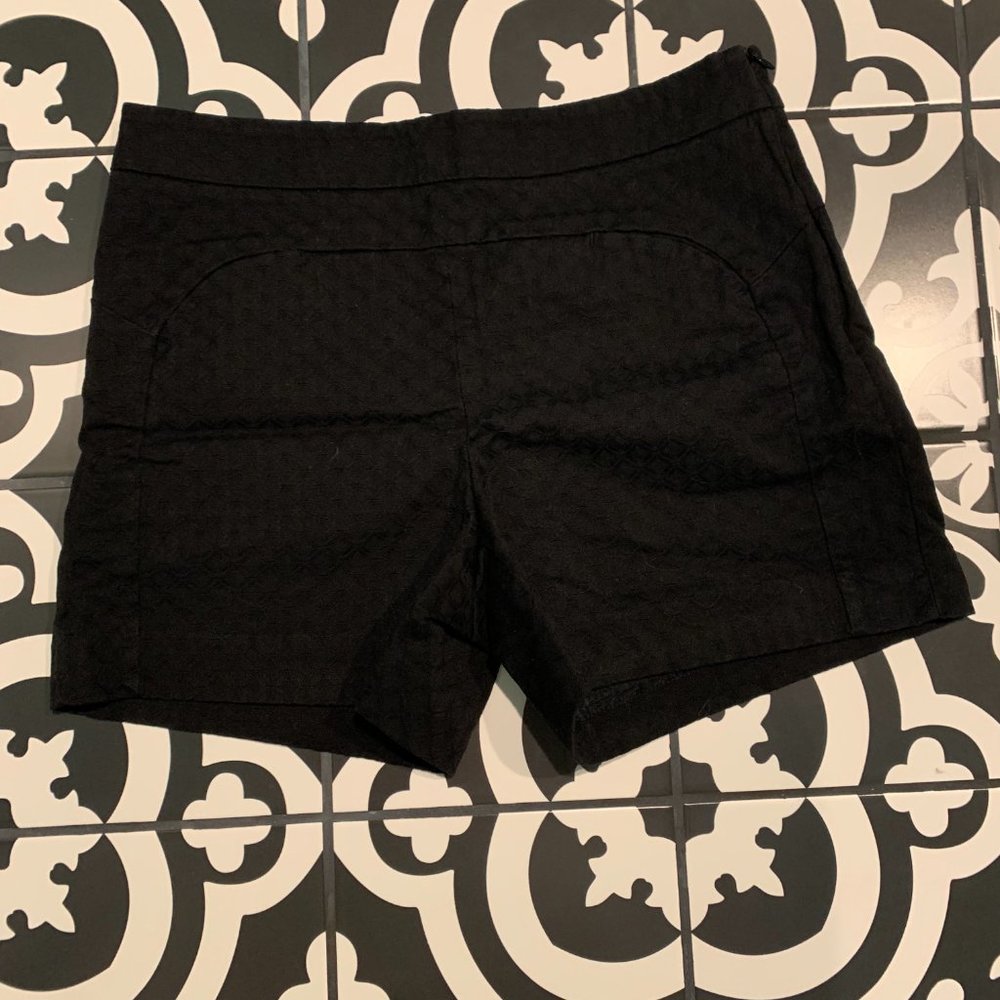 Anthro Cartonnier textured high waisted black shorts 8 EUC perfect